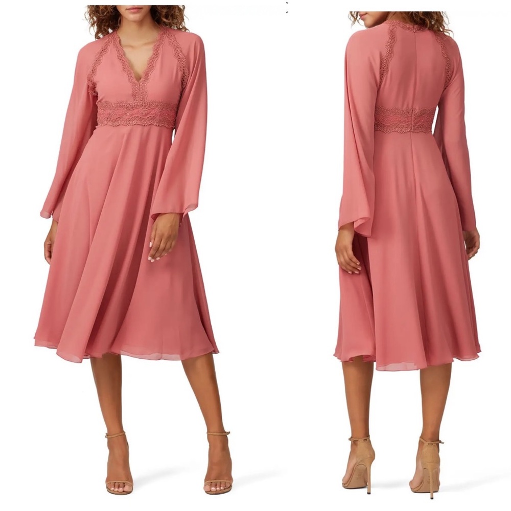 Giamba pink lace long sleeve V-neck size 38/XXS